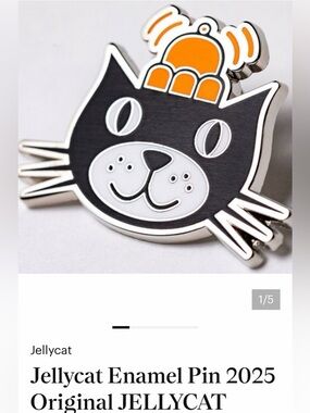 Jellycat Jack Cat Enamel Pin-authentic sealed